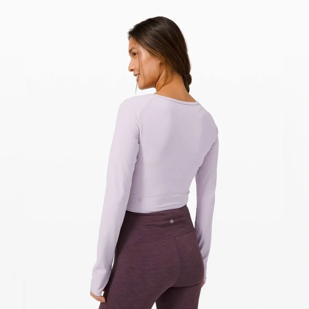 Lululemon Ever Elated Cropped Long Sleeve *Nulu in Stargaze Size 6